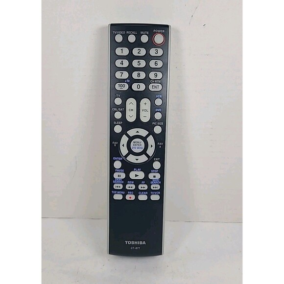 Toshiba CT-877 TV Remote Control Used - Picture 1 of 5